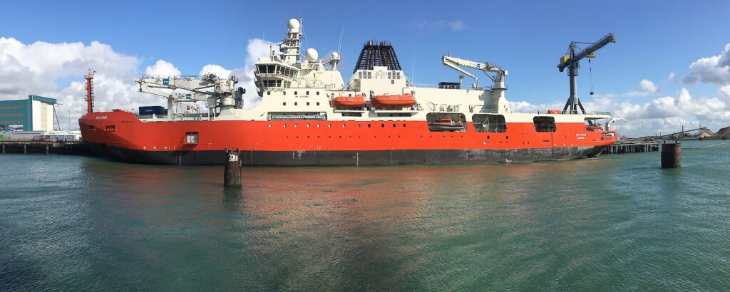 The RSV Nuyina on the quay at Vlissingen-East. Photo: Jono Reeve