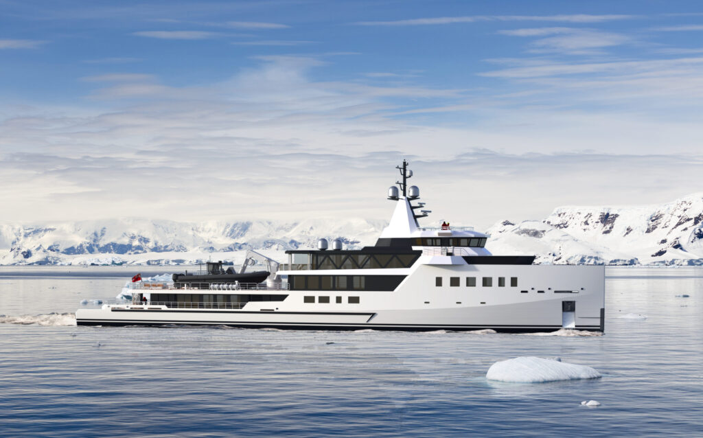 The hull for the 72-metre long and eleven-metre wide Yacht Support Vessel will be completed in November next year.