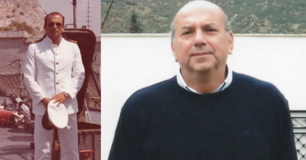 Anthimos Vassiliadis as second engineer in 1981 and now in 2021.