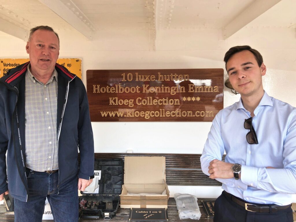 Hotelier Michel Kloeg (left) and hotel manager Laurens Mulder.