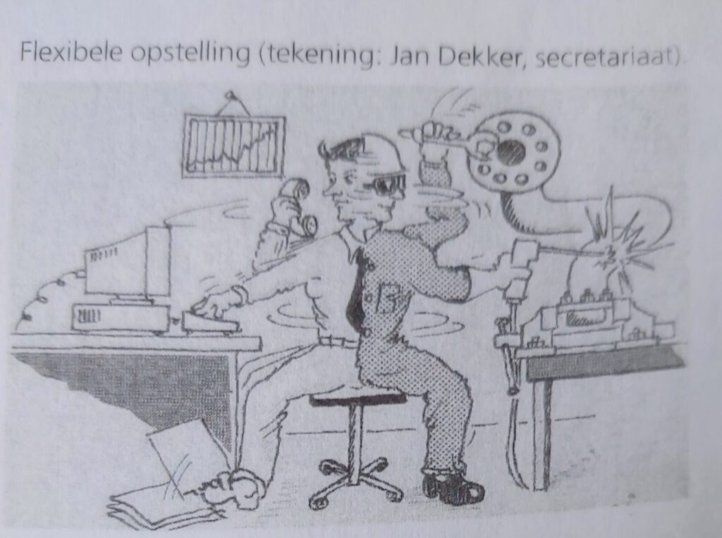 In addition to all his other activities, Jan occasionally produced sketches for the paper edition of Schelde Schakels.