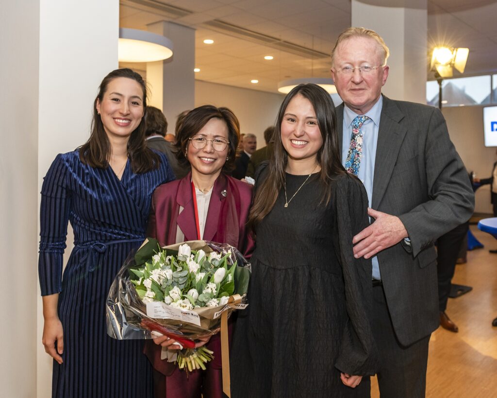 Hein with his family: (from left) daughter Sabine, wife Kyong Ok and daughter Catherine.