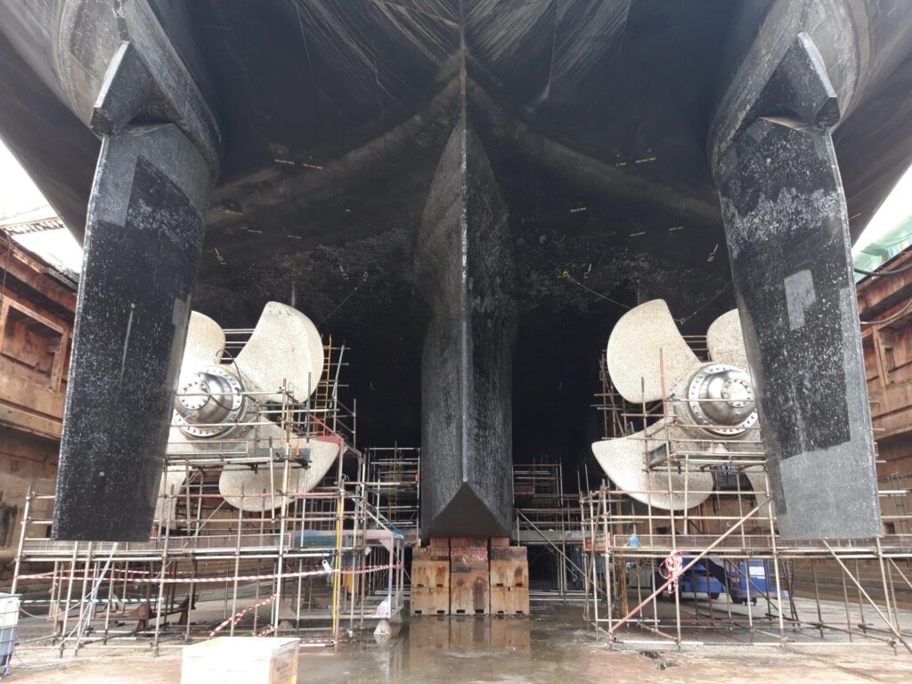 While Nuyina was in dry dock, additional work requested by the client was also carried out.