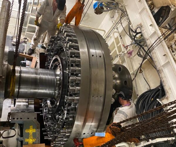 This photo shows how large Nuyina's advanced friction clutches are.