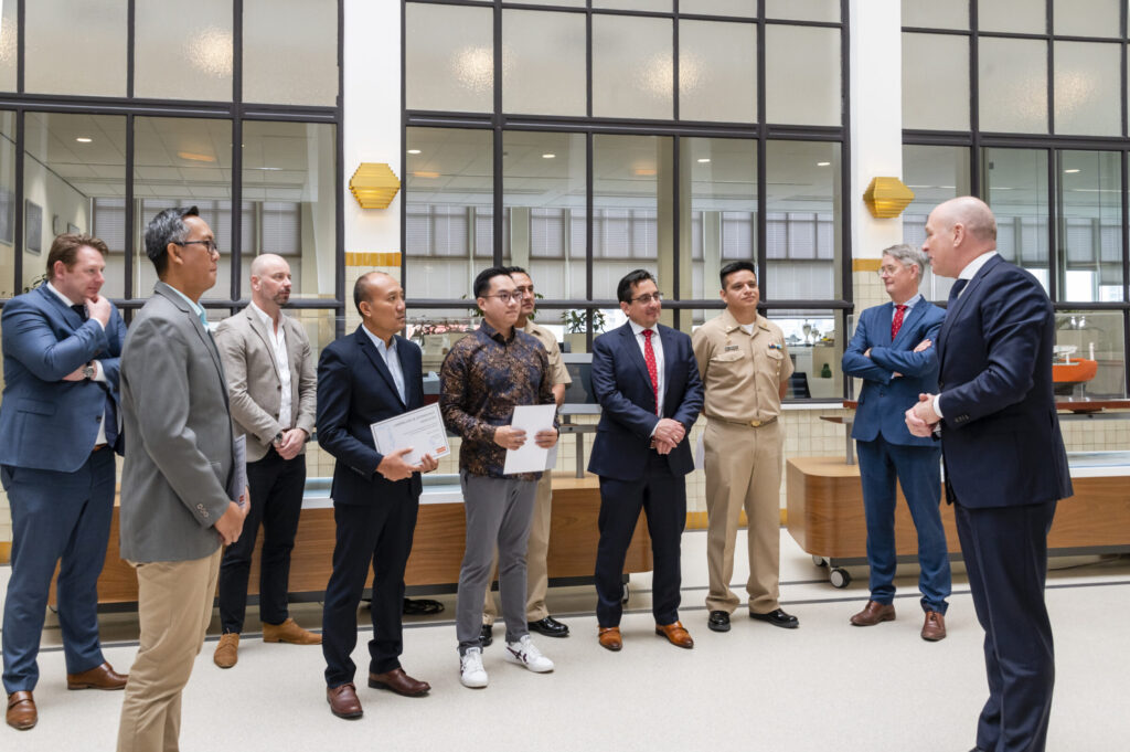 The Leon's Cup winners were given a tour of the headquarters by Managing Director Roland Briene.