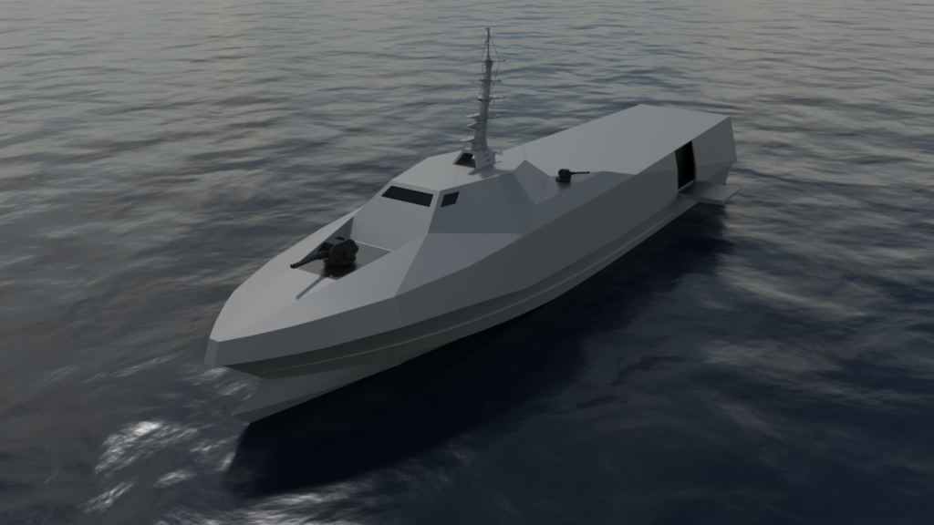 Baltic Work Boats heeft een eerste ontwerp van het EUROGUARD-demonstratieschip gemaakt. © Baltic Work Boats.