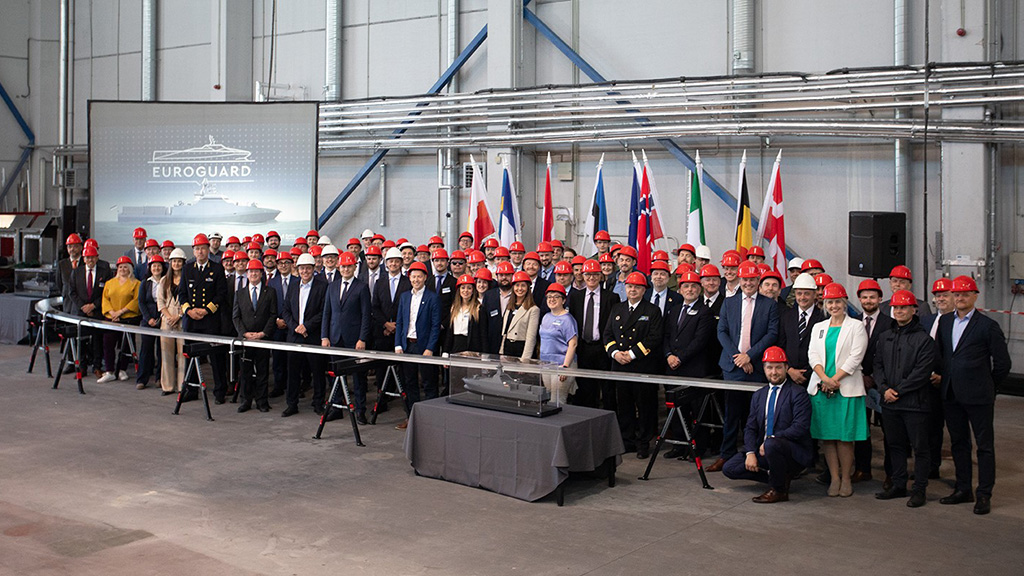 Team photo at the keel laying ceremony on 27 May 2025.
